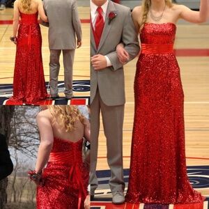Stunning Red Sequin Gown